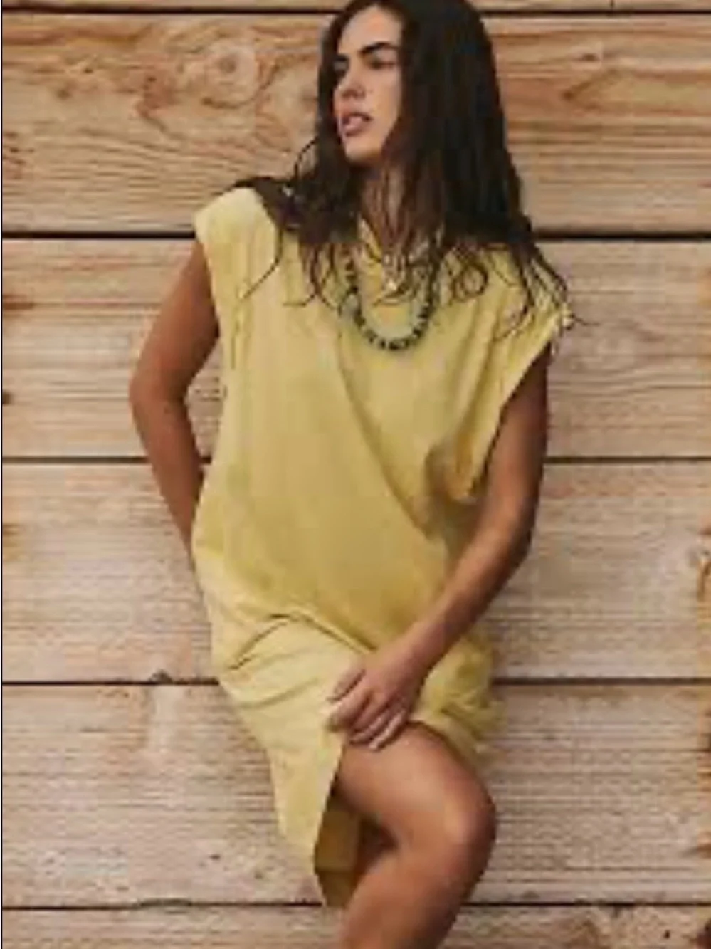 Free People Marigold All Day Long T-Shirt Dress 💯 Cotton